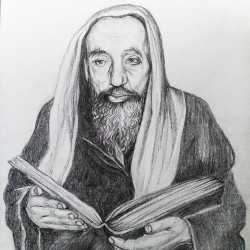 Exemple d’un portrait dessiné aux crayons, encre, fusain sur papier