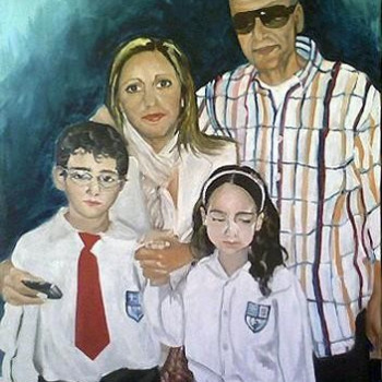 Family portrait painting - a gift for the family