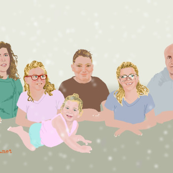 Portrait de famille - vœux de nouvel an