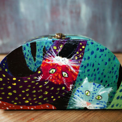 Handmade Painted Wooden Box, 2023 Handmade Painted Wooden Box, 2023